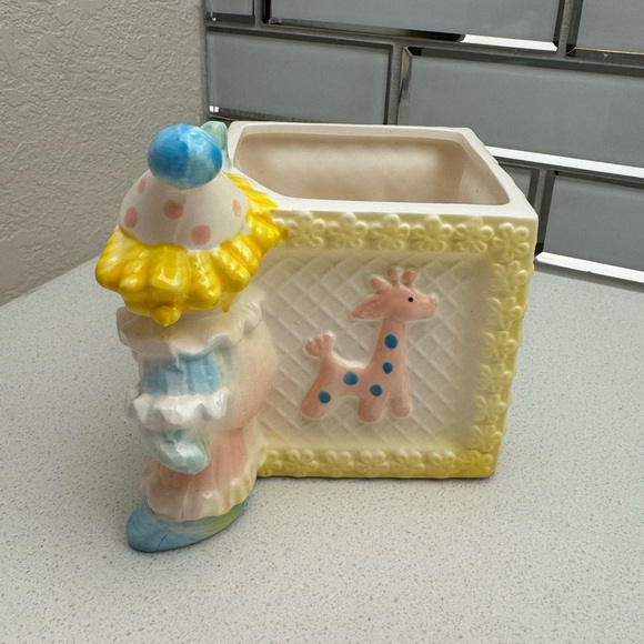 Vintage Baby Nursery Planter Clown Lion Elephant Seal Giraffe MCM 1950s Napco - Picture 5 of 12